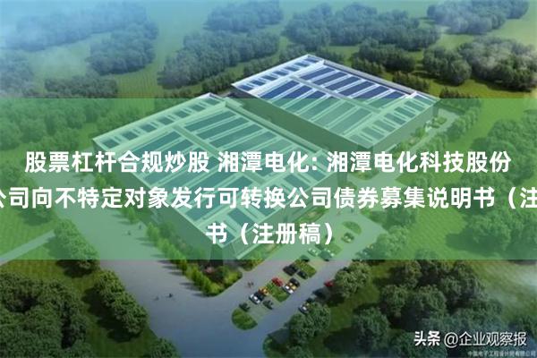 股票杠杆合规炒股 湘潭电化: 湘潭电化科技股份有限公司向不特定对象发行可转换公司债券募集说明书(注册稿)
